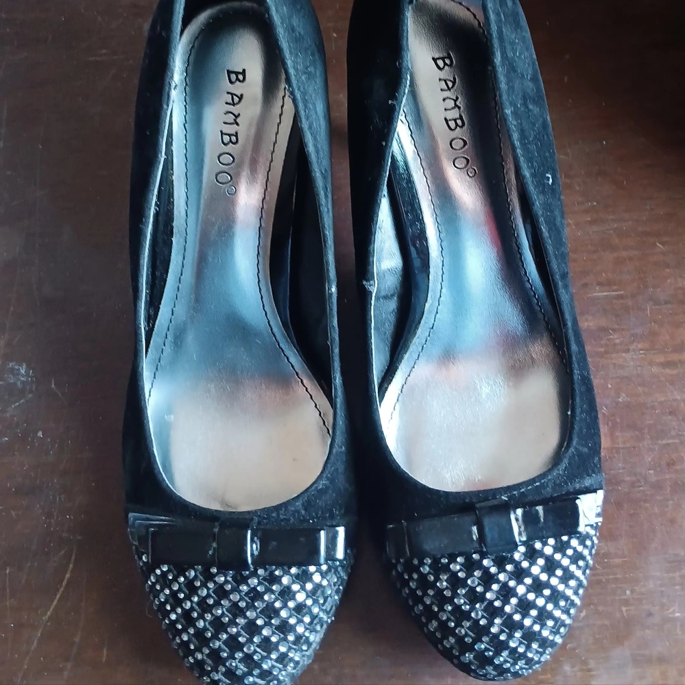 Bamboo Women's Black Heels
